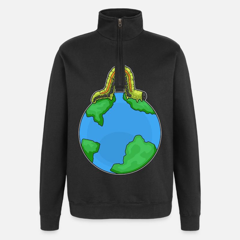 Chenille Terre - Sweat à zip 1/4 - noir