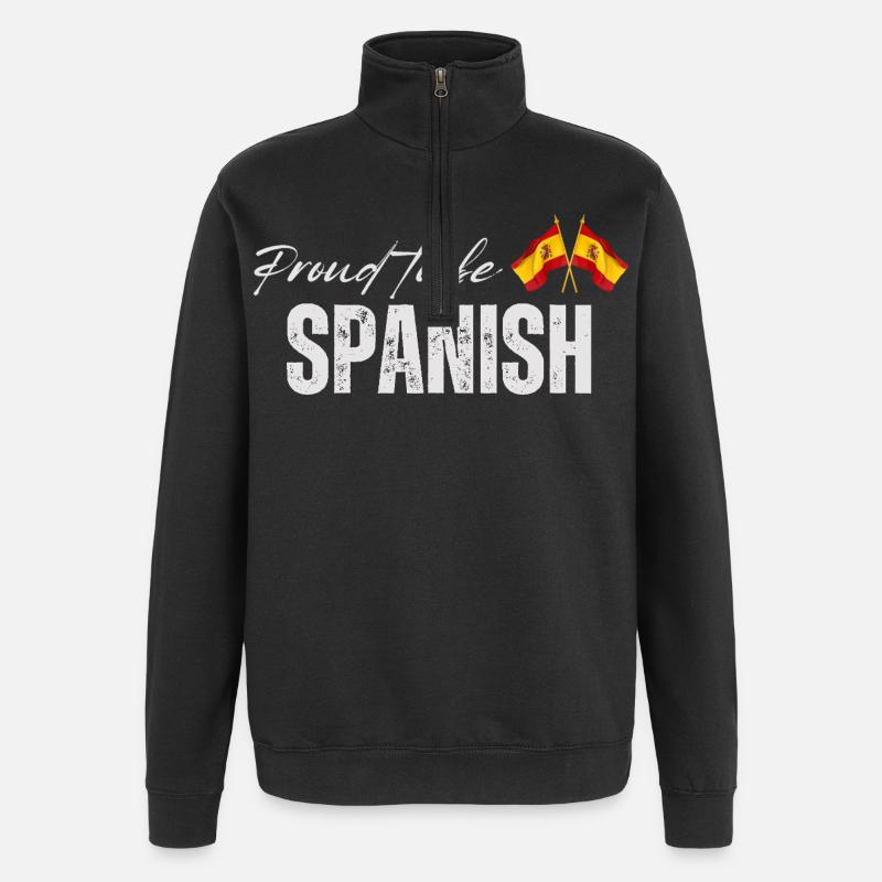 Stolzer Spanier, ich liebe Spanien - Quarter-Zip-Sweatshirt - Schwarz