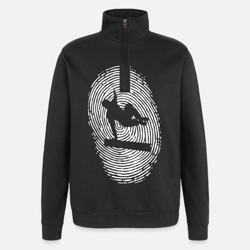 Parkour Jump - Dynamic Urban Design - Quarter-Zip Sweatshirt - black