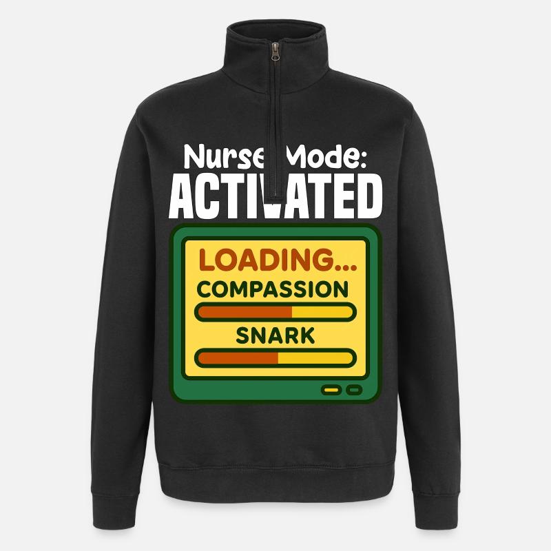 KRANKENSCHWESTER-MODUS AKTIVIERT - SCHWESTER-GESCHENK - Quarter-Zip-Sweatshirt - Schwarz