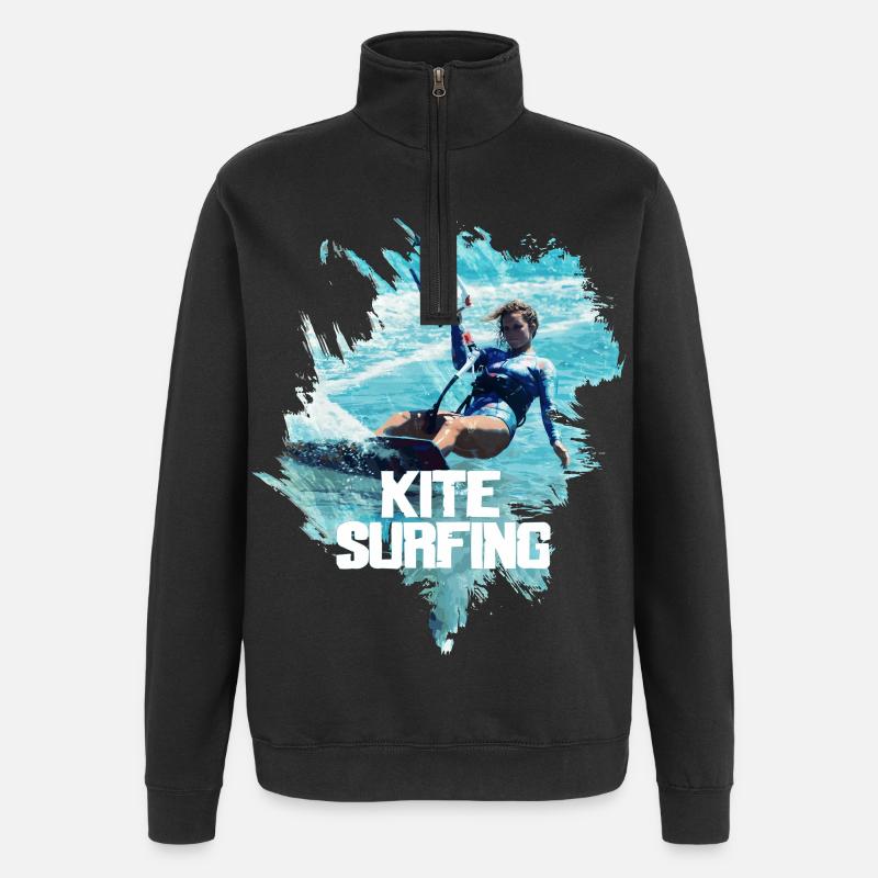 Ocean Glide - Quarter-Zip Sweatshirt - black