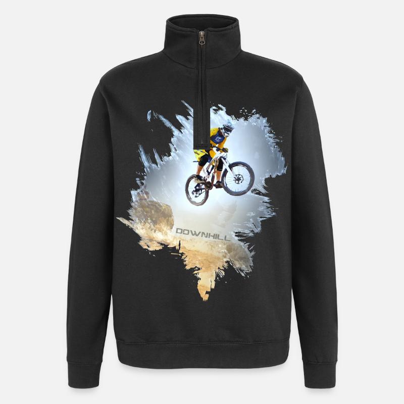 Surfez sur la chute - Sweat à zip 1/4 - noir