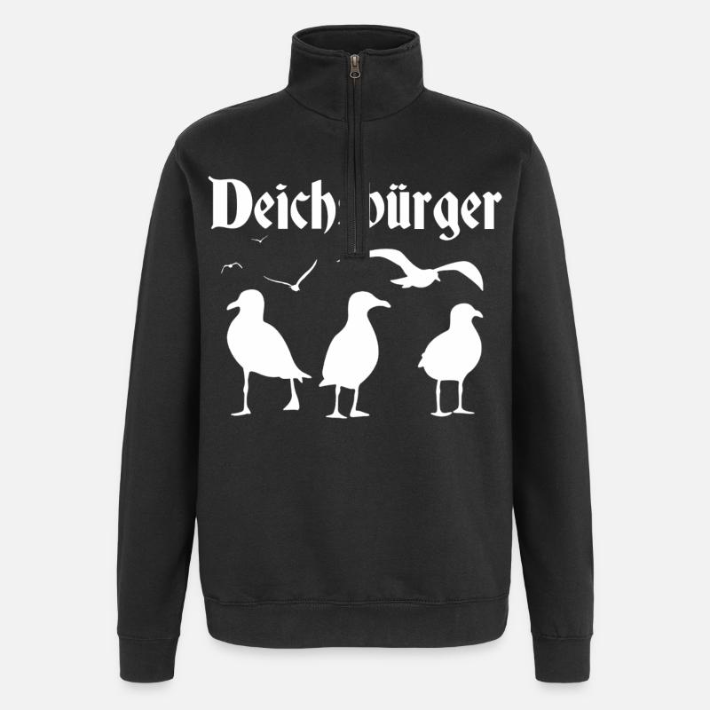 Équipage du Deichsbürger Seagull - Sweat à zip 1/4 - noir