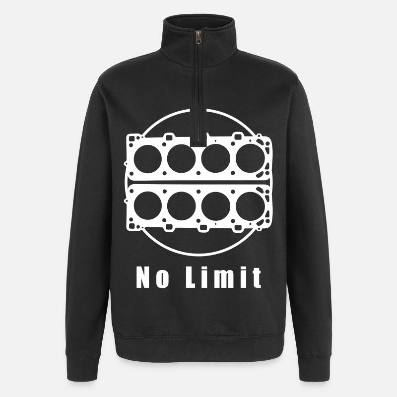 No Limit – 8 Zylinder Power - Quarter-Zip-Sweatshirt - Schwarz