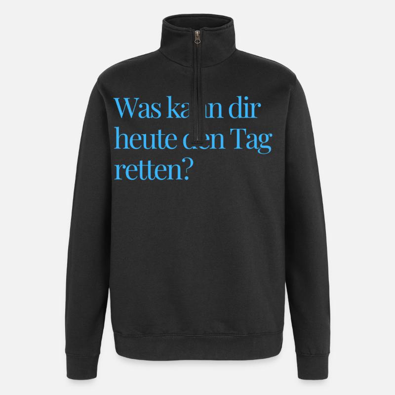 Check-in Question No. 5 - Quarter-Zip Sweatshirt - black