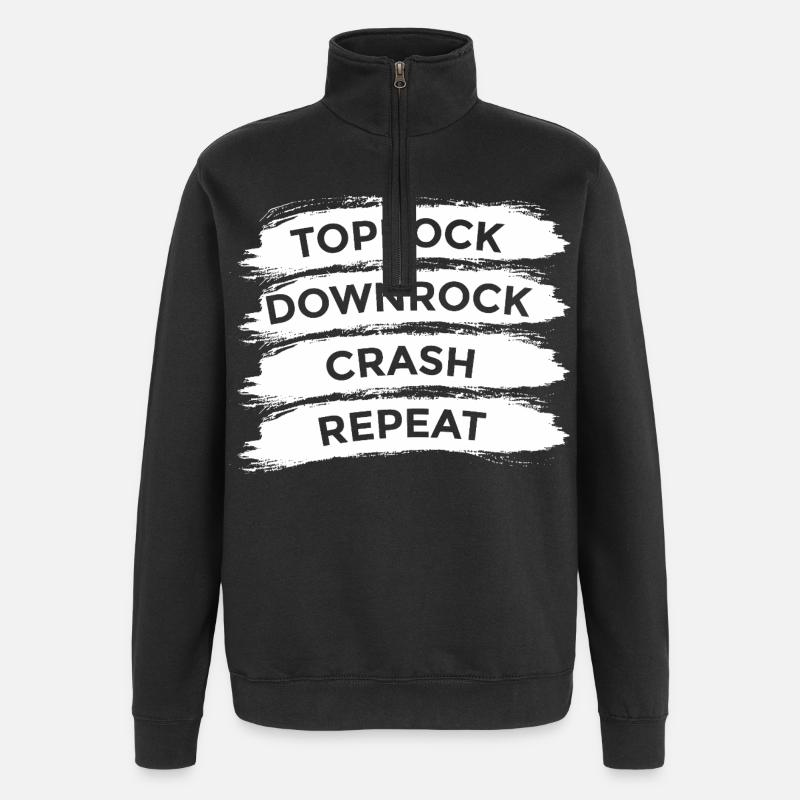 Breakdance Techniques - Sweat à zip 1/4 - noir