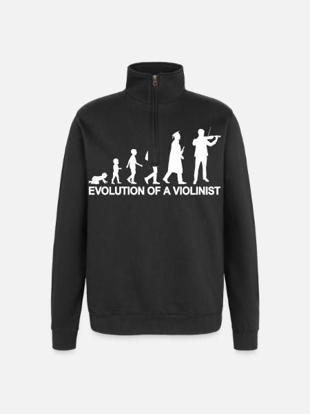 Development of a violinist - Quarter-Zip Sweatshirt - black