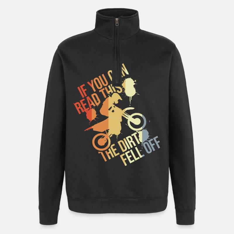 Der Dreck ist bereits ab - Quarter-Zip-Sweatshirt - Schwarz