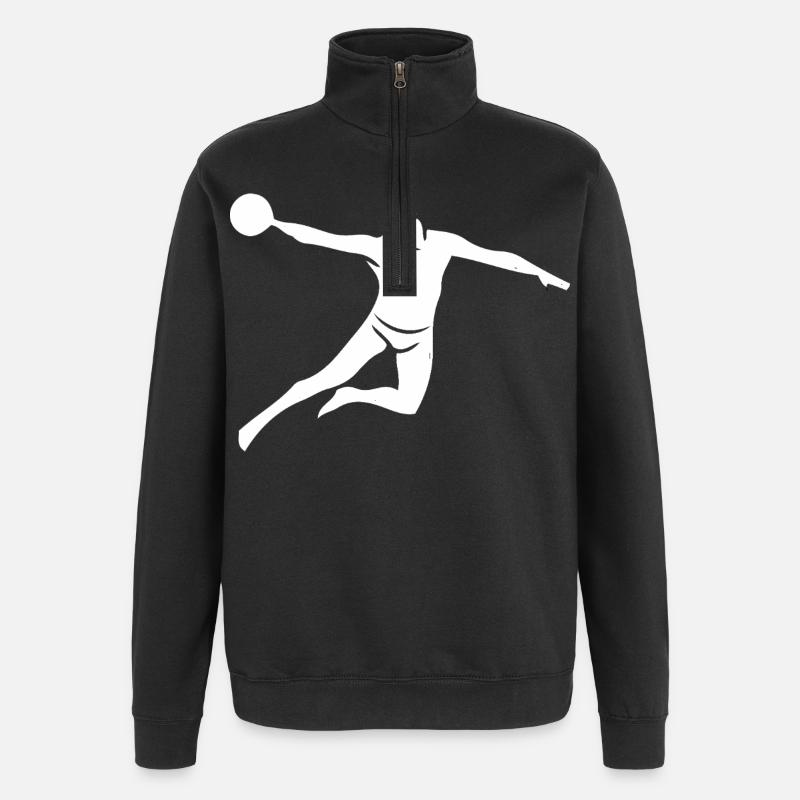 Lancer de puissance de water-polo - Sweat à zip 1/4 - noir