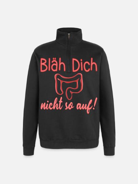 AUFGEBLÄHT - DARM REIZDARM - Quarter-Zip-Sweatshirt - Schwarz
