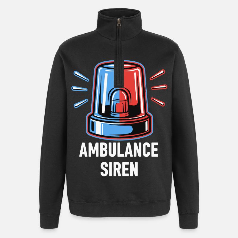 Sirène d’ambulance - Sweat à zip 1/4 - noir