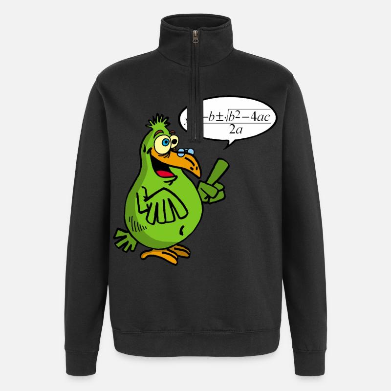 Oiseau intelligent - Sweat à zip 1/4 - noir