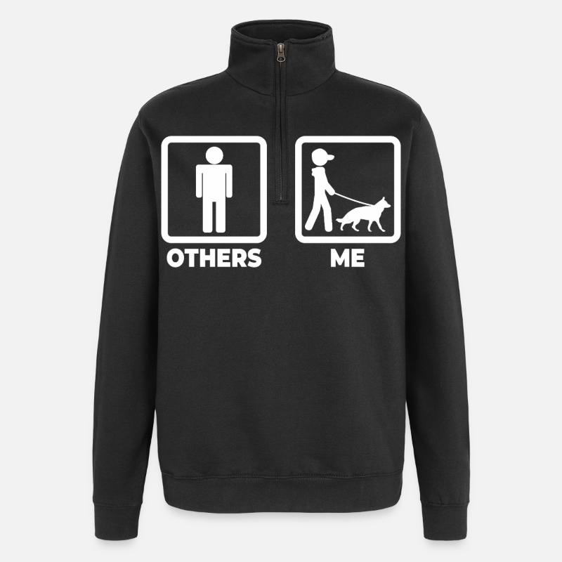 German Shepherd Owner - Quarter-Zip Sweatshirt - black