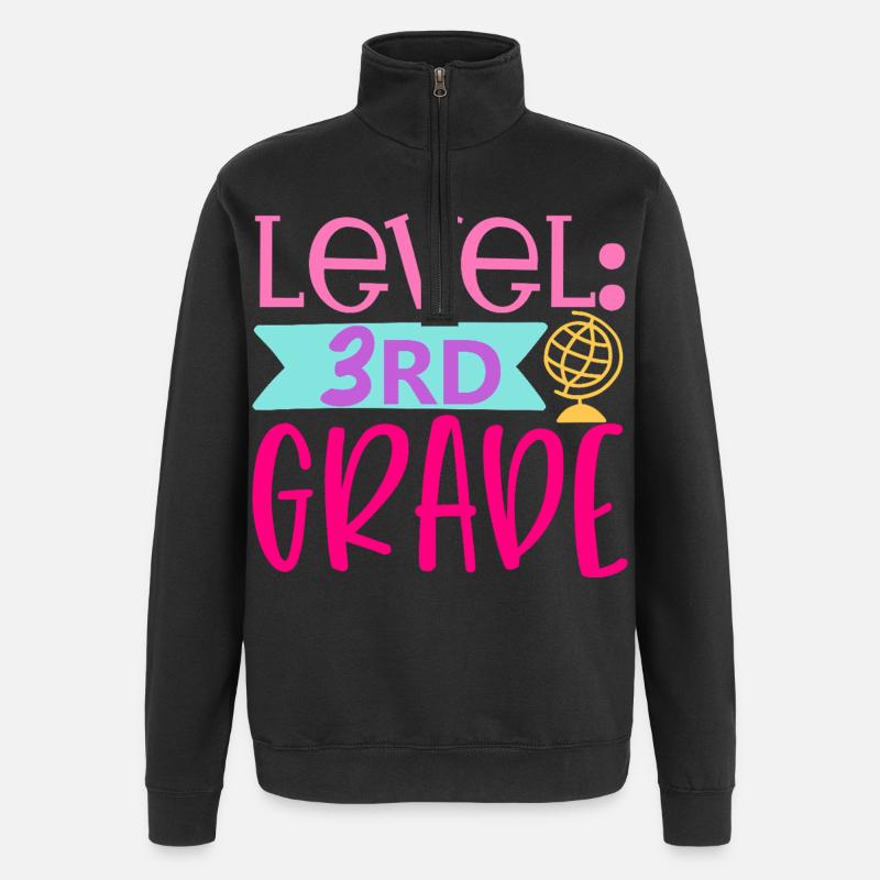 3e année débloquée – Retour à l’école - Sweat à zip 1/4 - noir
