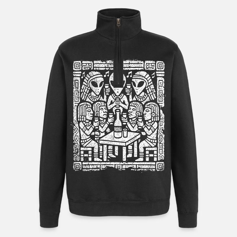 Scène culinaire extraterrestre extraterrestre - Sweat à zip 1/4 - noir