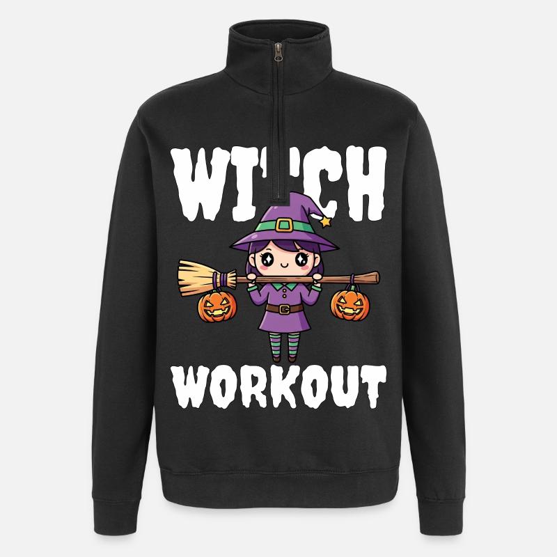 HEXE WORKOUT - HEXE HALLOWEEN - Quarter-Zip-Sweatshirt - Schwarz