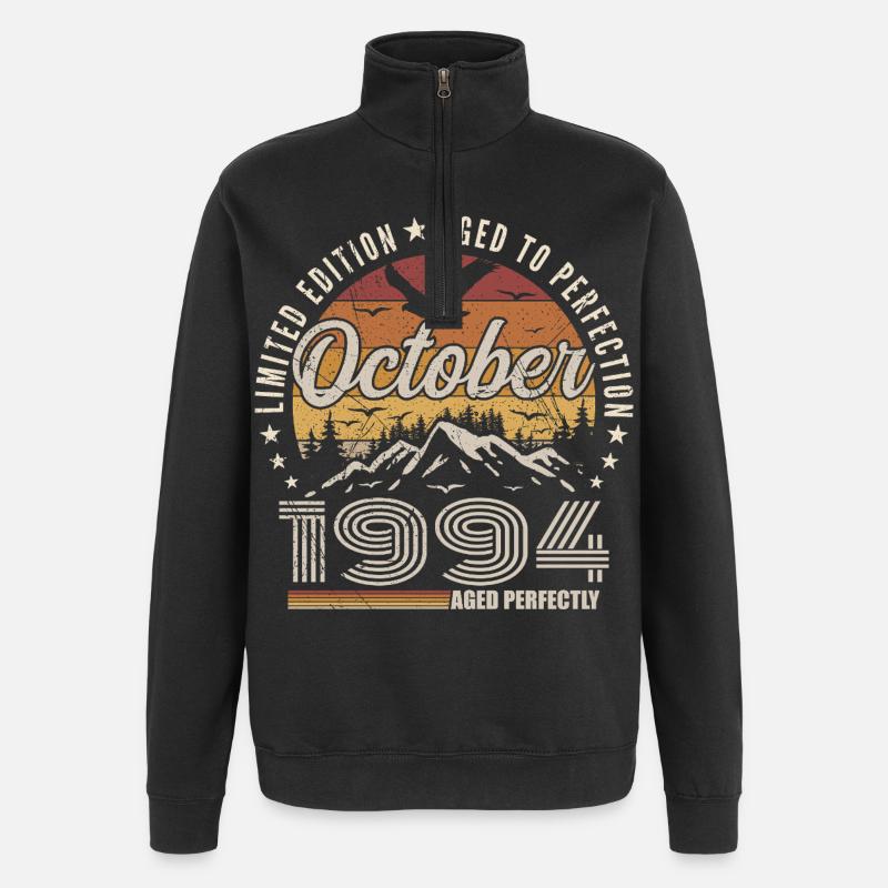 October 1994 Birthday Gift - October 1994 - Quarter-Zip Sweatshirt - black