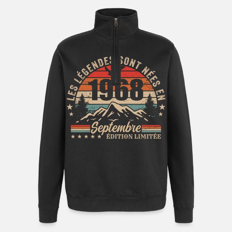 Legendary since September 1968 | September 1968 - Quarter-Zip Sweatshirt - black