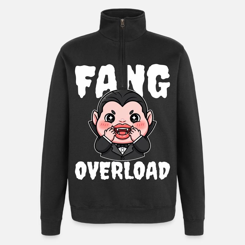 FANG_OVERLOAD - Sweat à zip 1/4 - noir