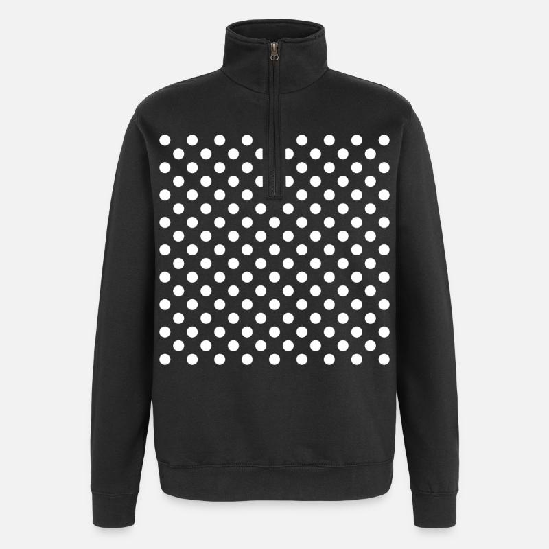 Tupfen - Quarter-Zip-Sweatshirt - Schwarz
