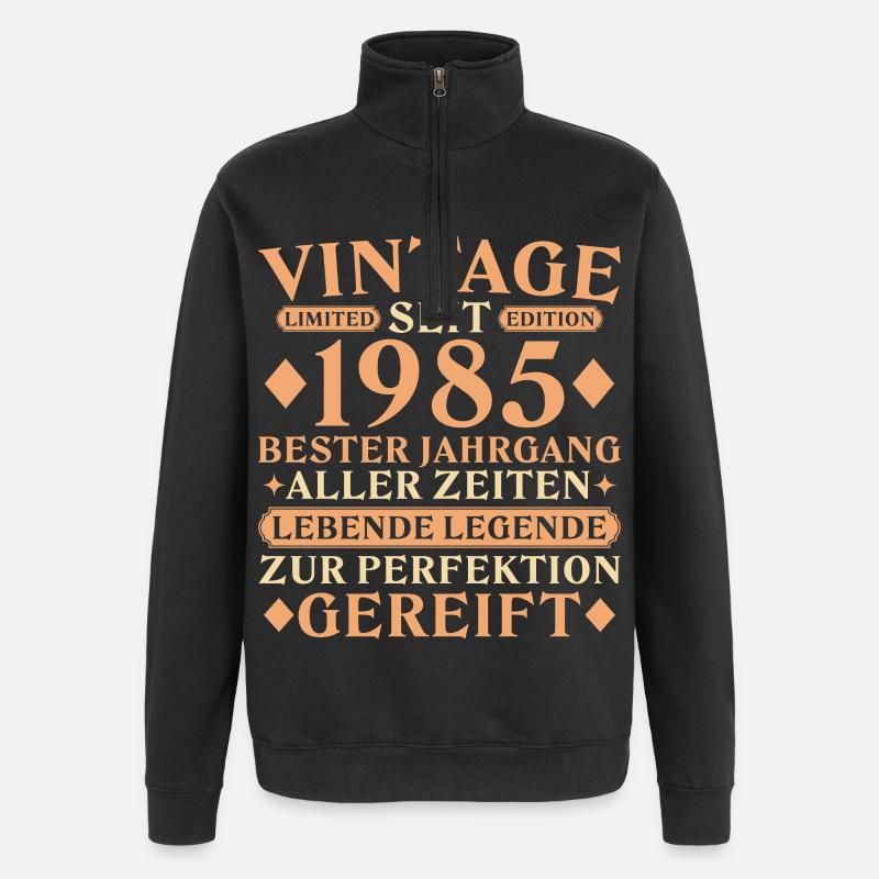 Millésime 1985 - 40e anniversaire - Sweat à zip 1/4 - noir