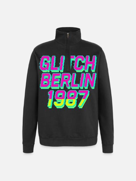 Glitch, Berlin 1987 - Quarter-Zip Sweatshirt - black