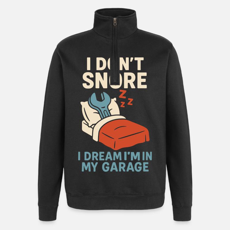 Funny Hobby Garage Screwdriver Saying - Quarter-Zip Sweatshirt - black