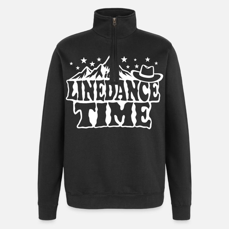 It's linedance time, Linedancing, Country Fan - Quarter-Zip-Sweatshirt - Schwarz