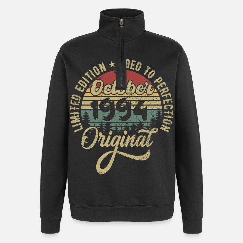 Octobre 1994 Anniversaire Octobre 1994 Octobre - Sweat à zip 1/4 - noir