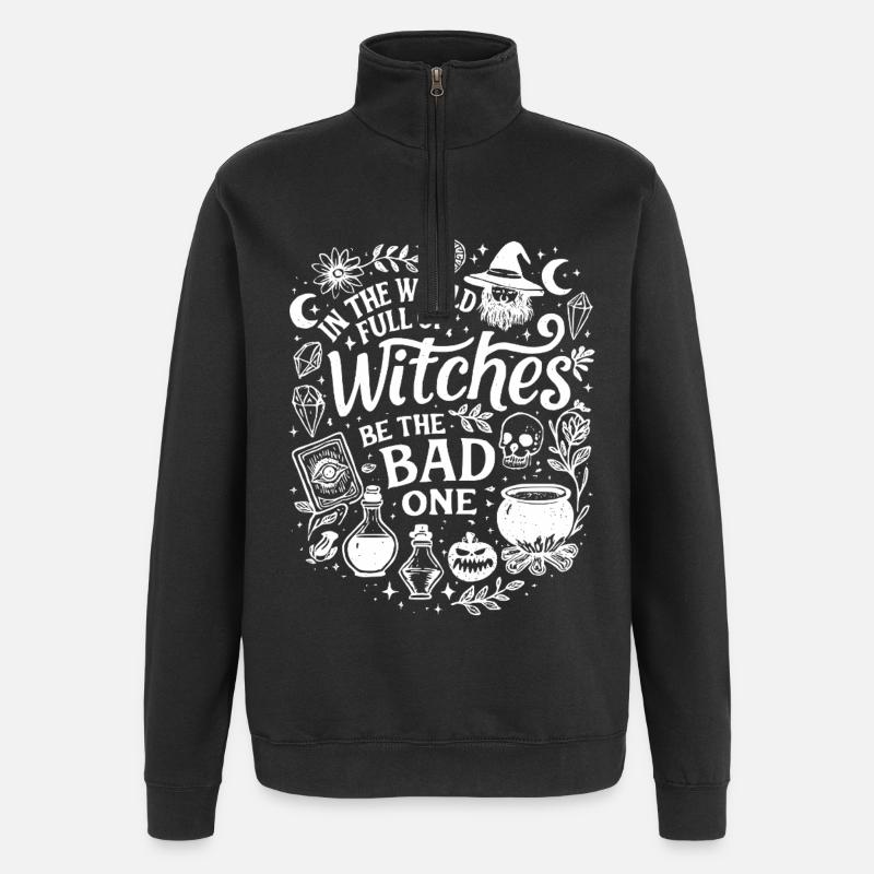 Be the Bad Witch - Quarter-Zip Sweatshirt - black