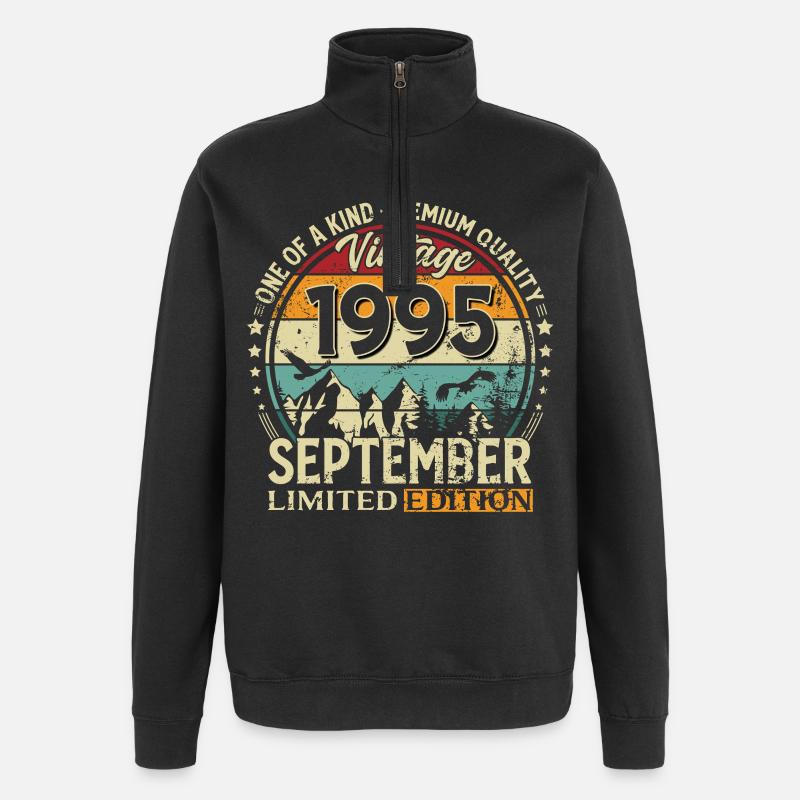 30e anniversaire Millésime septembre 1995 - Sweat à zip 1/4 - noir