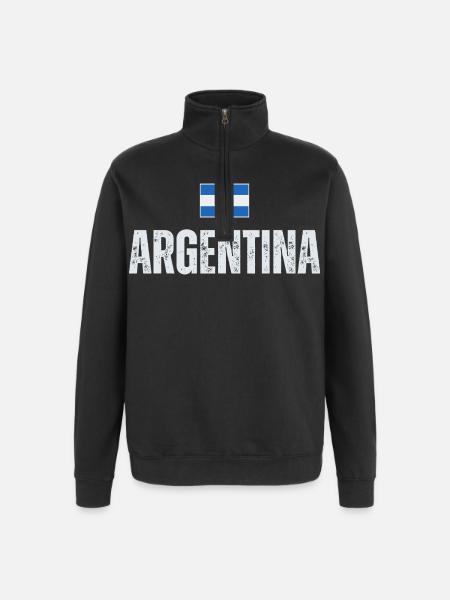 Argentine pride, I love Argentina - Quarter-Zip Sweatshirt - black