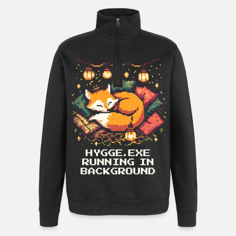 Hygge.exe s'exécute en arrière-plan - Sweat à zip 1/4 - noir