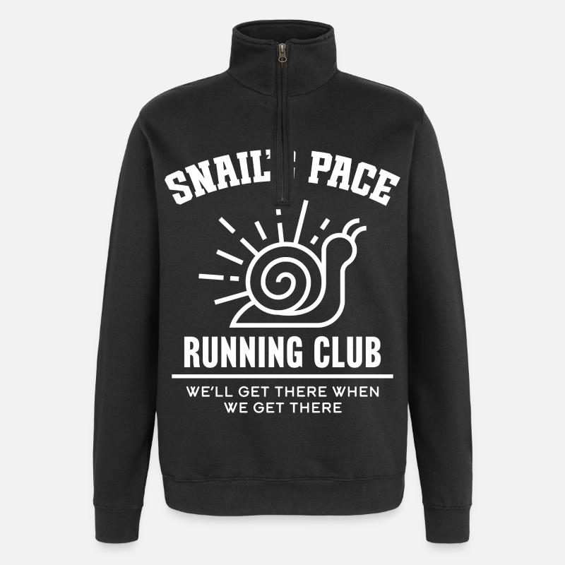 Club de course Snail’s Pace - Sweat à zip 1/4 - noir