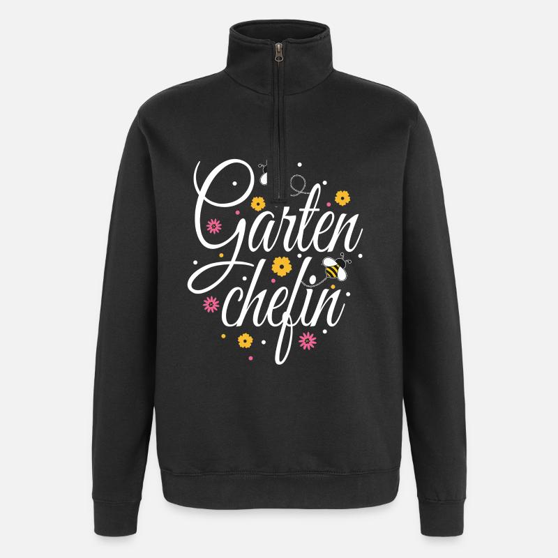 Gärtnerin Gartenchefin  - Quarter-Zip-Sweatshirt - Schwarz