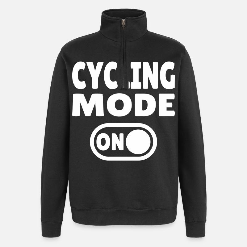 Cycling Mode ON Cycling - Quarter-Zip Sweatshirt - black
