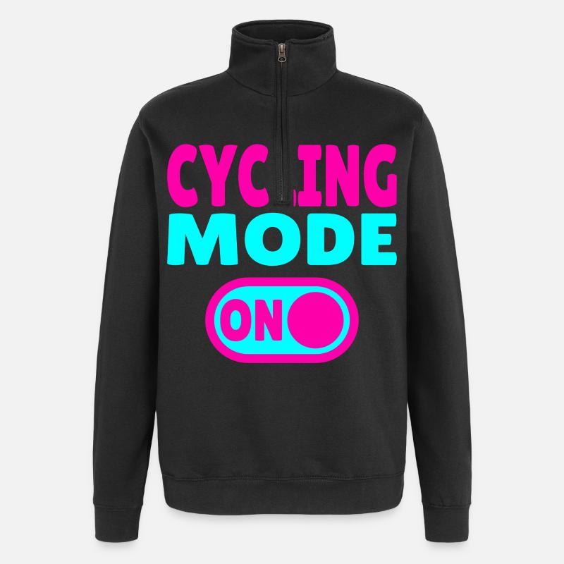 Mode cyclisme activé Cyclisme - Sweat à zip 1/4 - noir