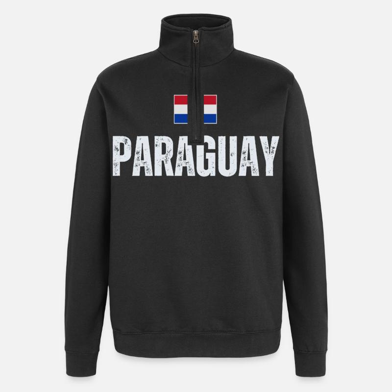 Paraguayan flag, Paraguayan pride - Quarter-Zip Sweatshirt - black