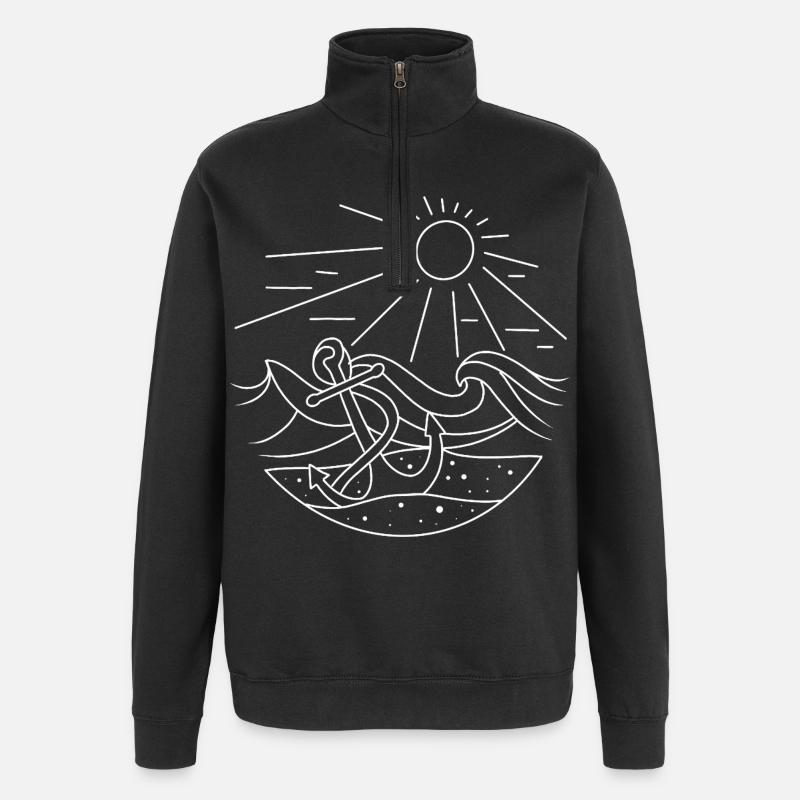 Anker - Quarter-Zip-Sweatshirt - Schwarz