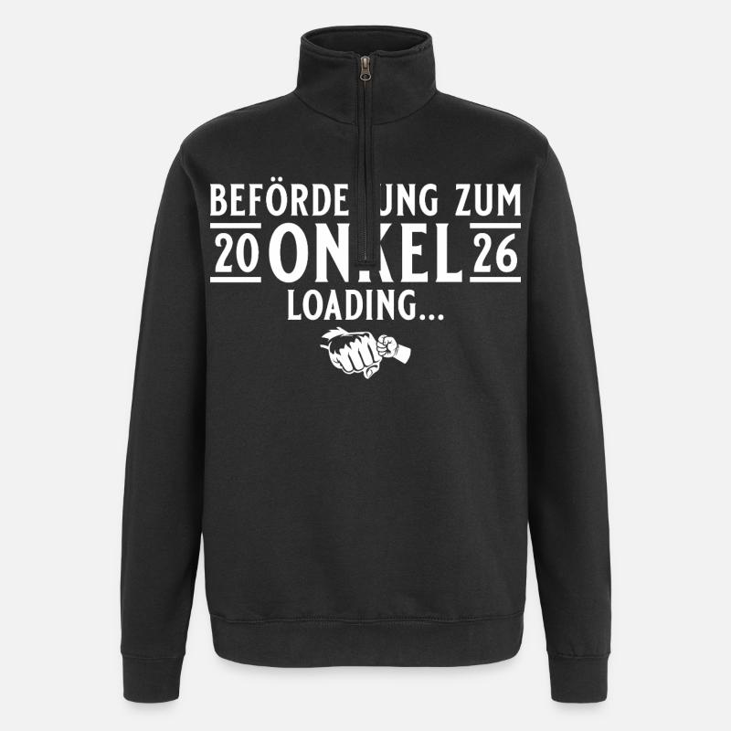 Onkel 2026 loading - Werdender Patenonkel - Quarter-Zip-Sweatshirt - Schwarz