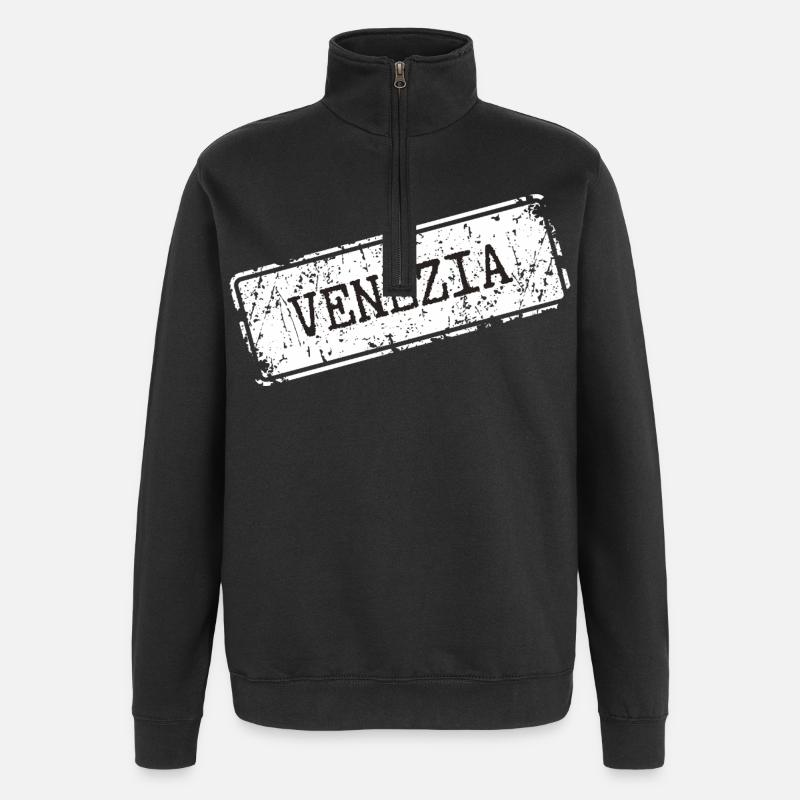 Venezia City Silhouette Design - Sweat Ă zip 1/4 - noir