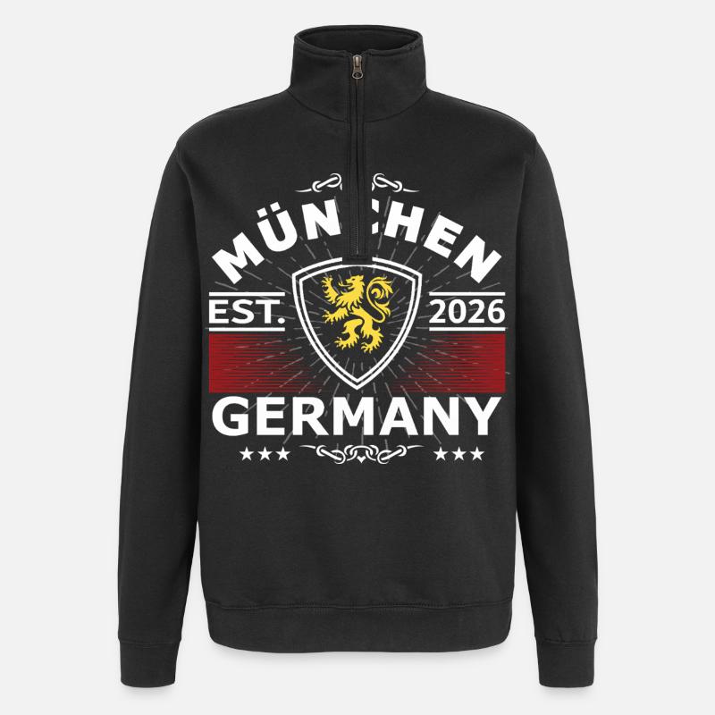 Munich Lion Design – Pride & Tradition - Quarter-Zip Sweatshirt - black