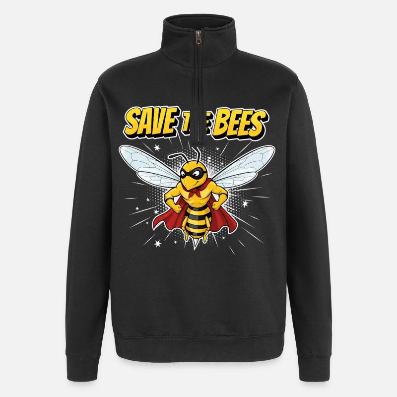 Devise du héros de l’abeille comique - Sweat à zip 1/4 - noir