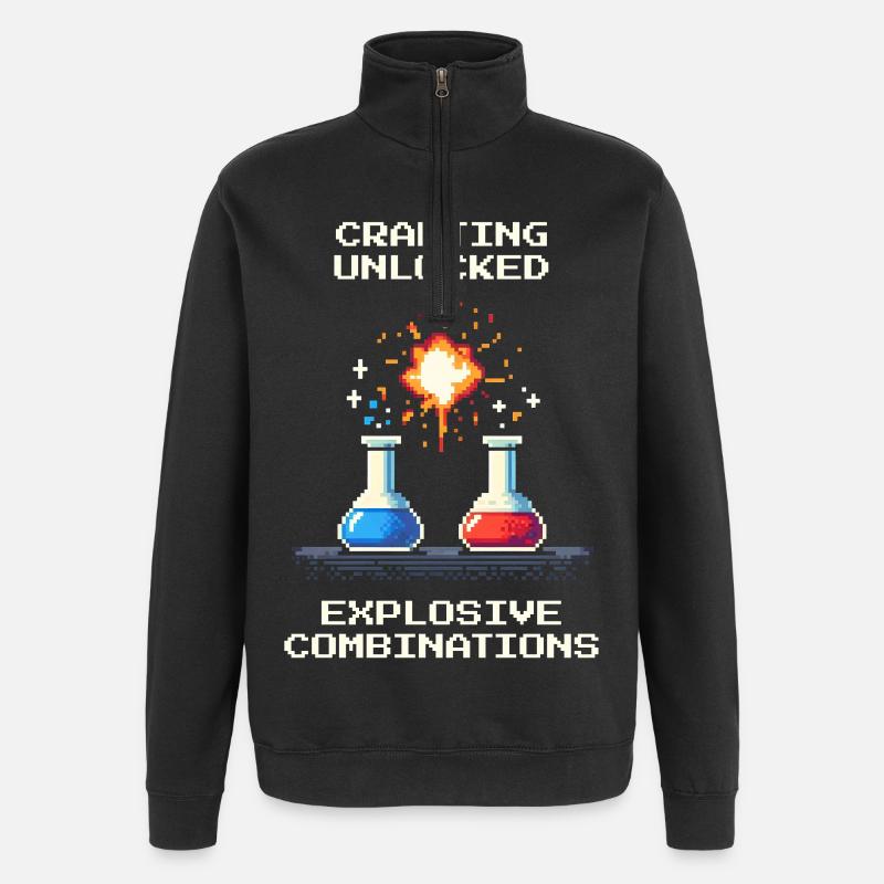 Crafting – explosive combinations | Chemistry - Quarter-Zip Sweatshirt - black
