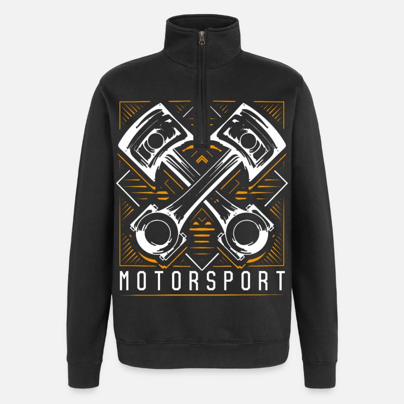 Sport automobile - Tuning - Mécanique automobile - Sweat à zip 1/4 - noir