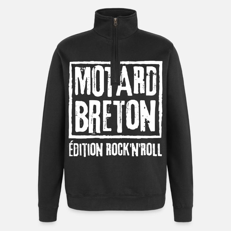 MOTARD BRETON EDITION ROCK - Sweat à zip 1/4 - noir
