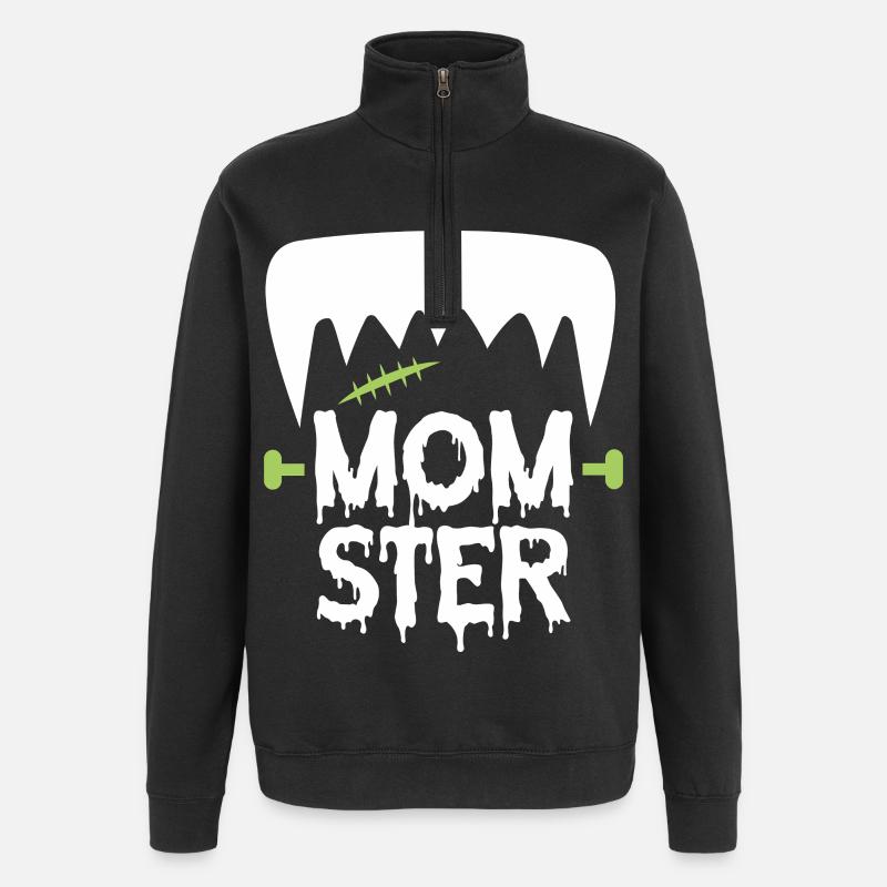 Mama - Quarter-Zip-Sweatshirt - Schwarz