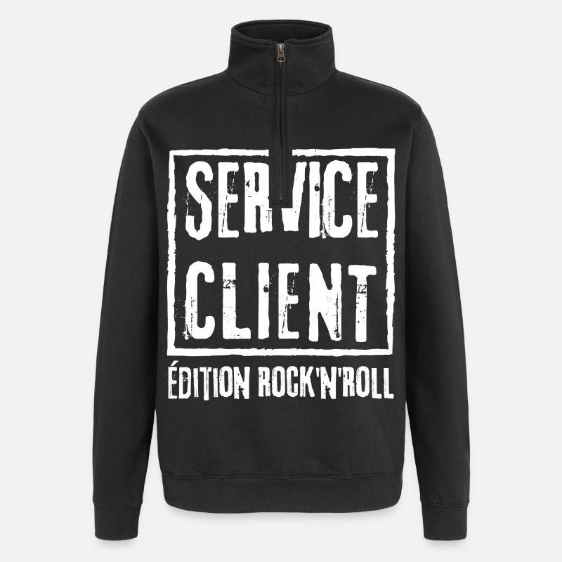 SERVICE CLIENT Edition Rock N Roll - Sweat à zip 1/4 - noir