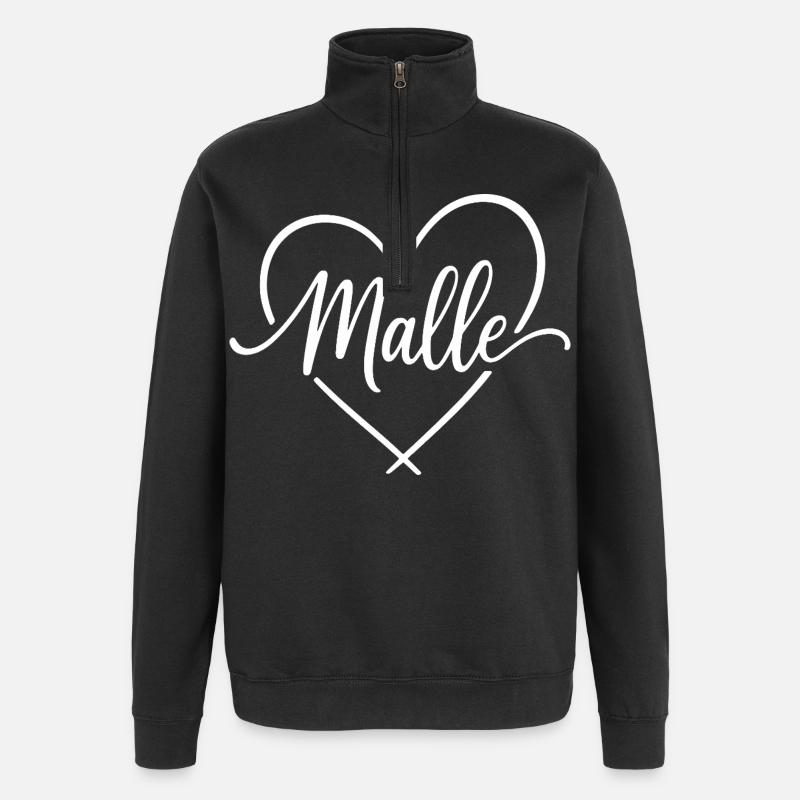 Malle Heart Mallorca - Sweat à zip 1/4 - noir