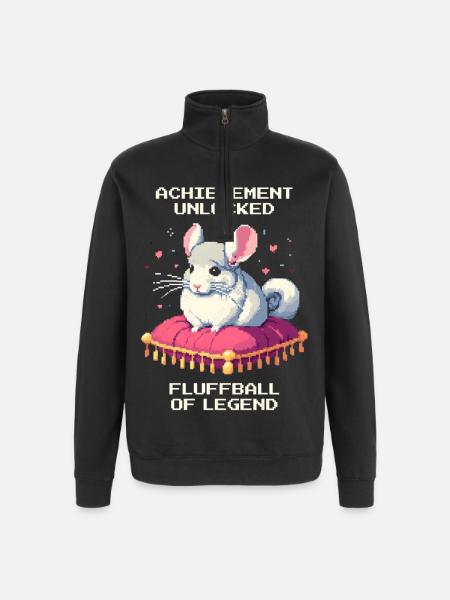 Saavutus: Legendaarinen pörröpallo | Chinchilla - Collegepaita 1/4-vetoketjulla - musta